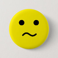 Visage jaune confus simple de Meh