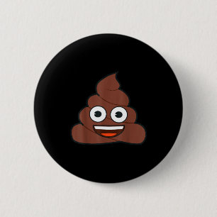 Badge Rond 5 Cm Visage Jaune Sourire Heureux Caca Emoji Officiel