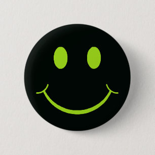Badge Rond 5 Cm Visage Joyeux Rétro