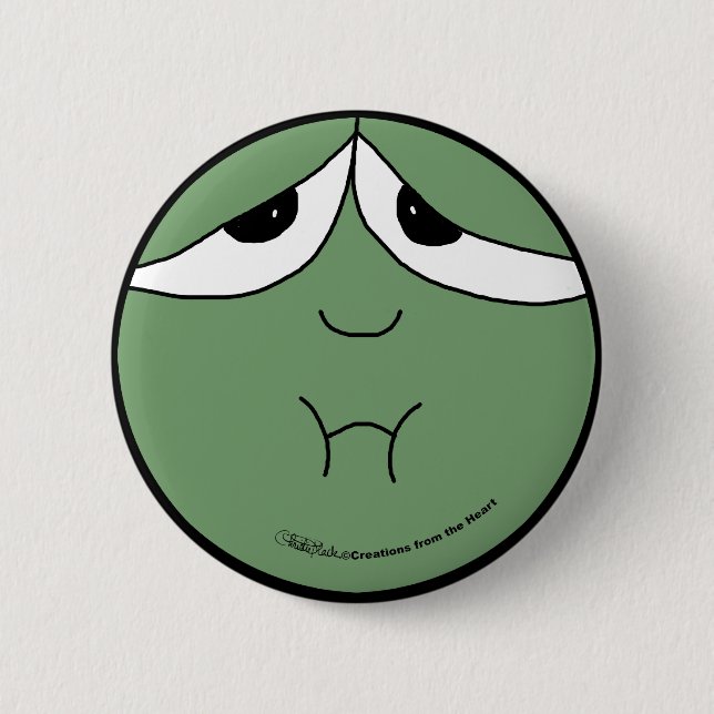 Badge Rond 5 Cm Visage malade (Devant)