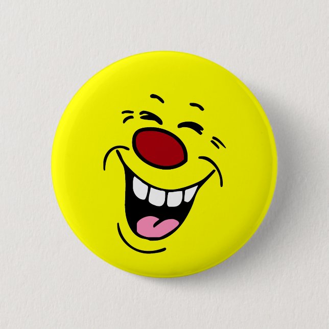 Badge Rond 5 Cm Visage riant Grumpey (Devant)