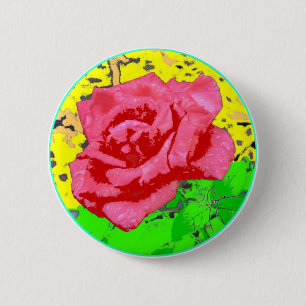 Badge Rond 5 Cm Visage rose