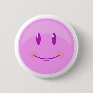 Badge Rond 5 Cm Visage rose heureux