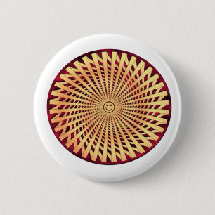 Badge Rond 5 Cm Visage souriant hypnotique