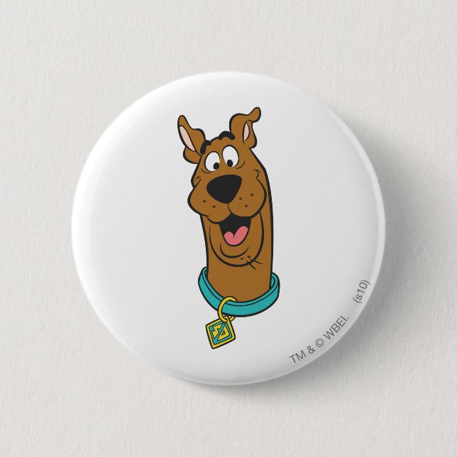 Badge Rond 5 Cm Visage souriant Scooby-Doo (Devant)