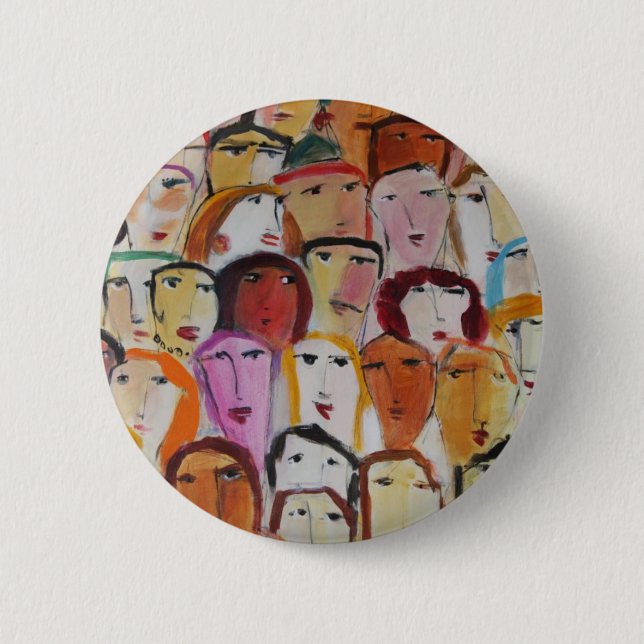 Badge Rond 5 Cm Visages (Devant)