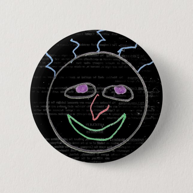 Badge Rond 5 Cm Visages amusants (Devant)