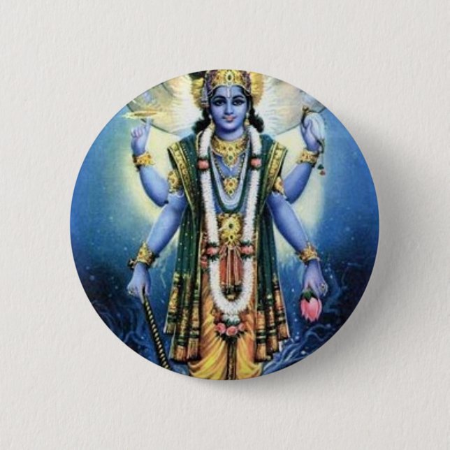 Badge Rond 5 Cm Vishnu (Devant)