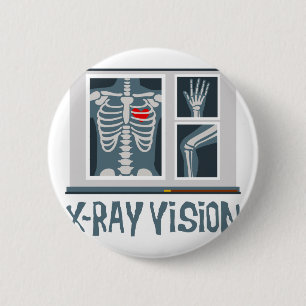 Badge Rond 5 Cm Vision de rayon X