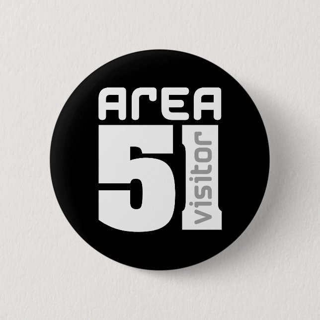 Badge Rond 5 Cm Visiteur d'alien du secteur 51 (Devant)