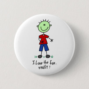 Badge Rond 5 Cm Visiteur de la foire malade