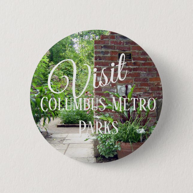 Badge Rond 5 Cm Visitez les parcs du métro Columbus (Devant)