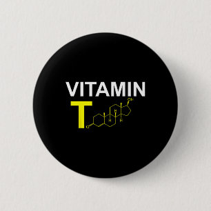 Badge Rond 5 Cm Vitamine T Testostérone Bodybuilding Poids