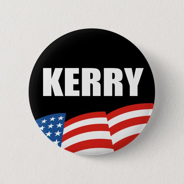 Badge Rond 5 Cm Vitesse d'élection de JOHN KERRY (Devant)