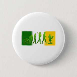 Badge Rond 5 Cm Vitesse irlandaise d'évolution de lutin de drapea