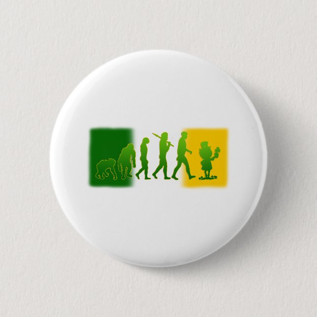 Badge Rond 5 Cm Vitesse irlandaise d'évolution de lutin de drapeau (Devant)