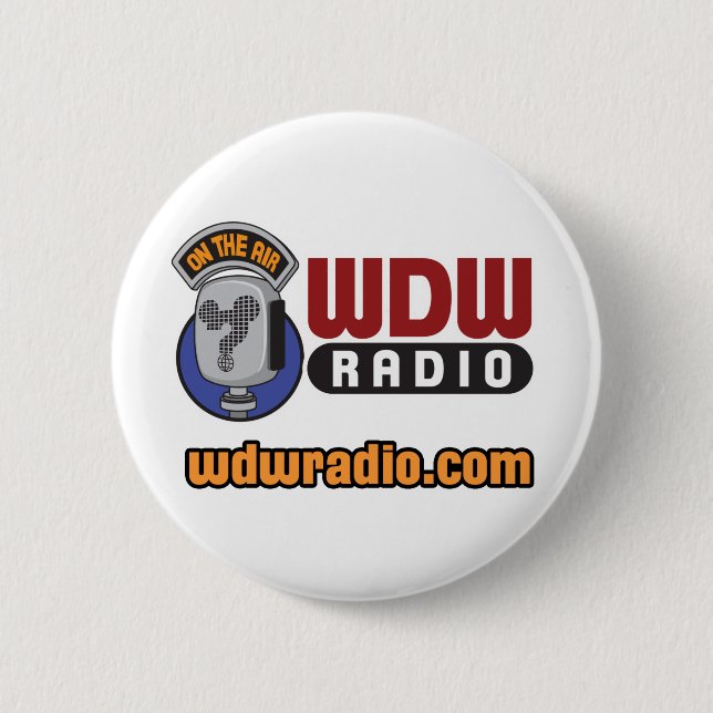 Badge Rond 5 Cm Vitesse par radio de logo de WDW (Devant)