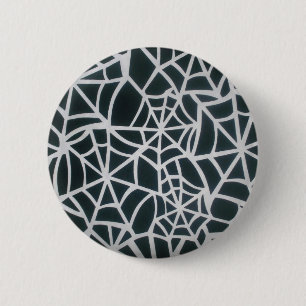 Badge Rond 5 Cm Vitesse Web Gothique Gras Designer Noir et Blanc 