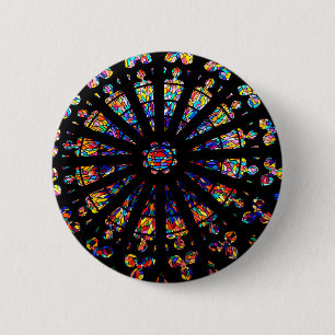 Badge Rond 5 Cm vitraux de l'église couleurs