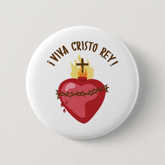 Badge Rond 5 Cm Viva Cristo Rey (Devant)