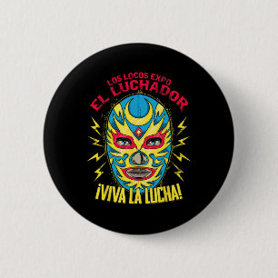 Badge Rond 5 Cm Viva La Lucha Mexico Black Women Cinco De Mayo Mex