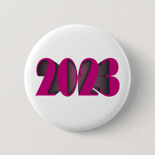 BADGE ROND 5 CM VIVA MAGENTA 2023