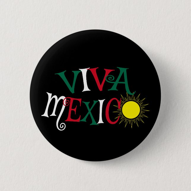 Badge Rond 5 Cm Viva Mexico (Devant)