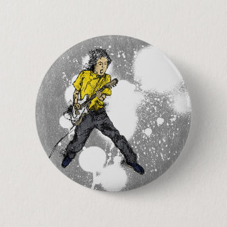 Badge Rond 5 Cm VIVANT ! Guitare électrique