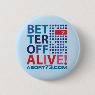 Badge Rond 5 Cm Vivant plus aisé ! /Abort73.com