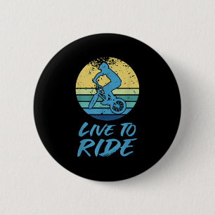 Badge Rond 5 Cm Vivant Pour Faire Du Vélo Bmx Équitation Motocross