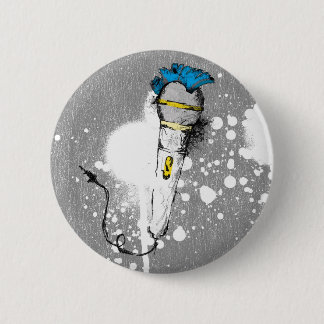 BADGE ROND 5 CM VIVANT ! TYPE PUNK