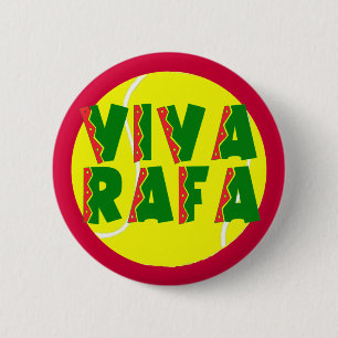 Badge Rond 5 Cm VIVATS RAFA avec de la balle de tennis