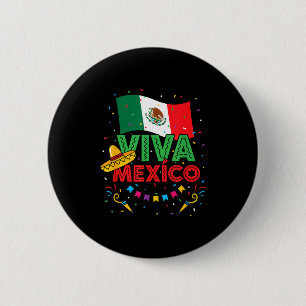 Badge Rond 5 Cm Vive le Mexique enfants drapeau mexicain cinco de