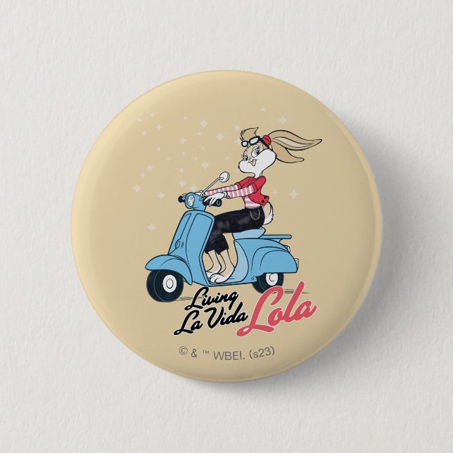 Badge Rond 5 Cm Vivre La Vida Lola Scooter Graphic (Devant)