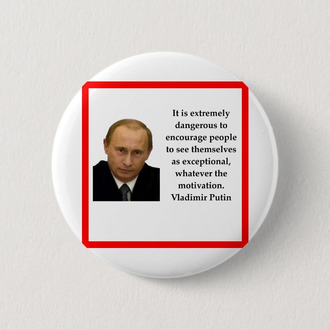 Badge Rond 5 Cm Vladimir Poutine (Devant)
