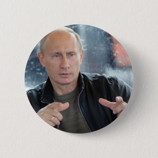 Badge Rond 5 Cm Vladimir Poutine (Devant)
