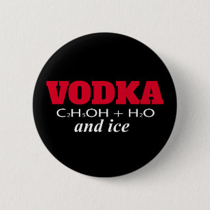 Badge Rond 5 Cm Vodka et glace