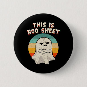 Badge Rond 5 Cm Voici Bosheet Ghost Retro Halloween Costume Me