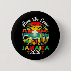Badge Rond 5 Cm Voici la Jamaïque 2026 Voyage de filles en famille