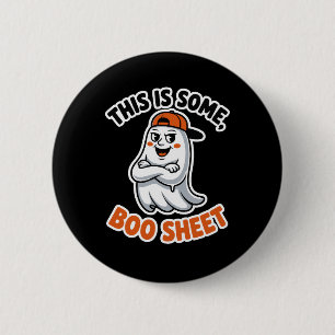 Badge Rond 5 Cm Voici Le Costume D'Halloween Super Ghost En Feuill