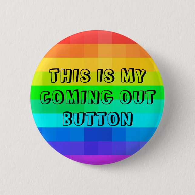 Badge Rond 5 Cm Voici le Gay pride LGBTQ My Coming Out (Devant)