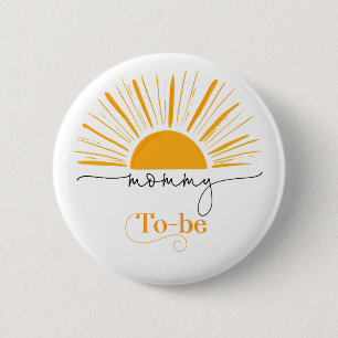 Badge Rond 5 Cm Voici le soleil maman à venir