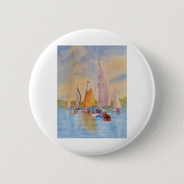 Badge Rond 5 Cm voile de coucher de soleil (Devant)