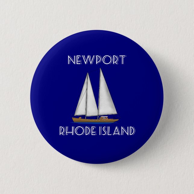 Badge Rond 5 Cm Voile Newport Rhode Island (Devant)