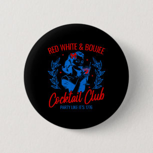 Badge Rond 5 Cm Voile Vintage Rouge Blanc Et Boujee Boire 4e De