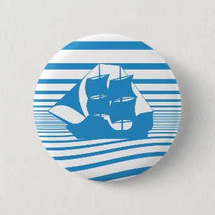Badge Rond 5 Cm Voilier