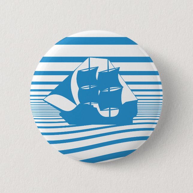 Badge Rond 5 Cm Voilier (Devant)