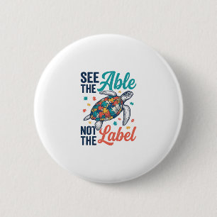 Badge Rond 5 Cm Voir la conception du t-shirt de sensibilisation a