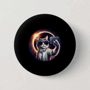 Badge Rond 5 Cm Voir Totalité Américaine 2024 Funny Selfie Cat Sol