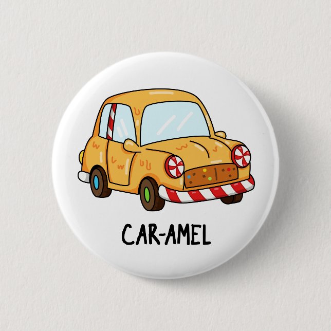 Badge Rond 5 Cm Voiture-amel Funny Candy voiture-jeu (Devant)